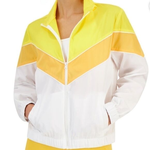 Id Ideology Women's Chevron Striped Windbreaker jacket 
, - Picture 2 of 7